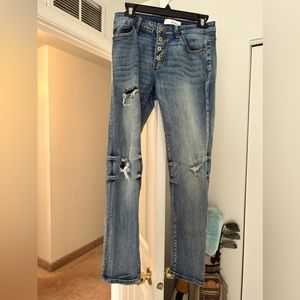 Kancan Medium Wash Destroyed Jeans